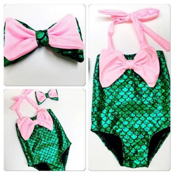 Moon Goddess Boutique Other - MERMAID | One-Piece Swimsuit w/ Cute Pink Bow 5/6